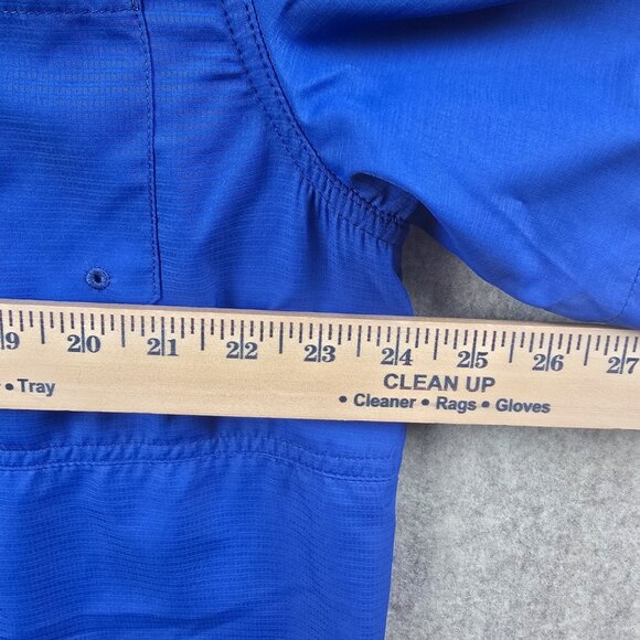 Reel Legends Mens Blue Short Sleeve Button-Up Shirt L - Picture 8 of 8